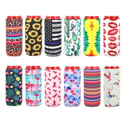 2Pcs Slim Can Sleeves, Reusable Neoprene Bottle Insulator Sleeve, 12 oz Beverage Can Coolers for Energy Drink and Beer Cans