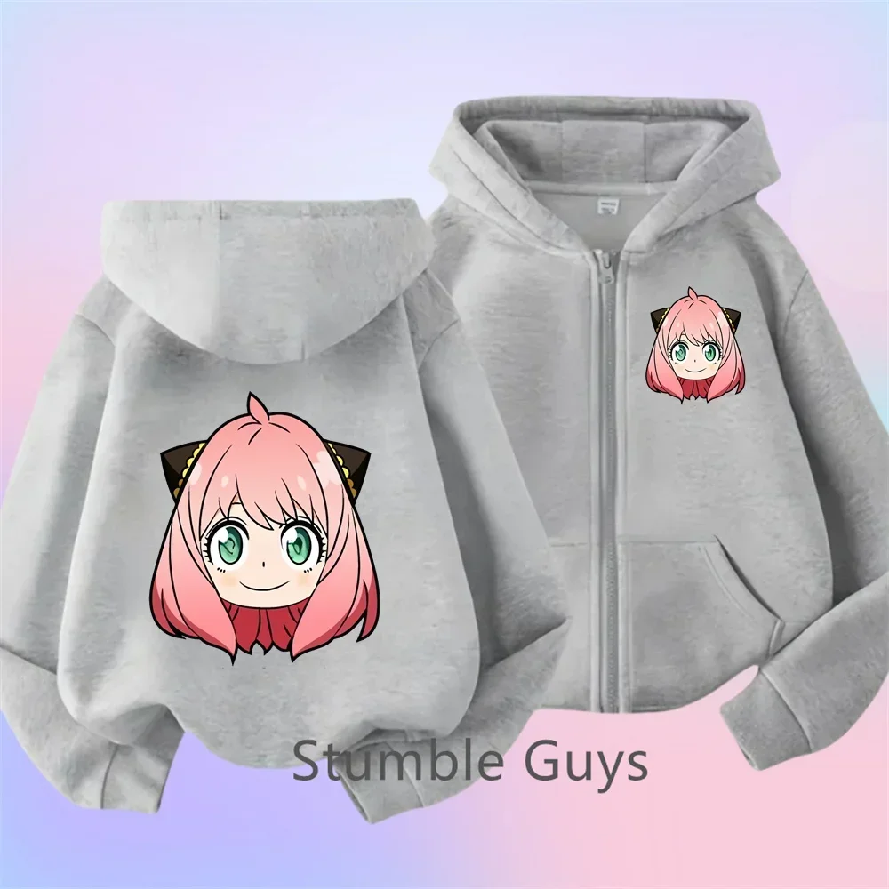 

Comic Spy Play House Cute Children's Clothing Girls Casual Zipper Sweatshirt Fashion Children's Boys Clothing