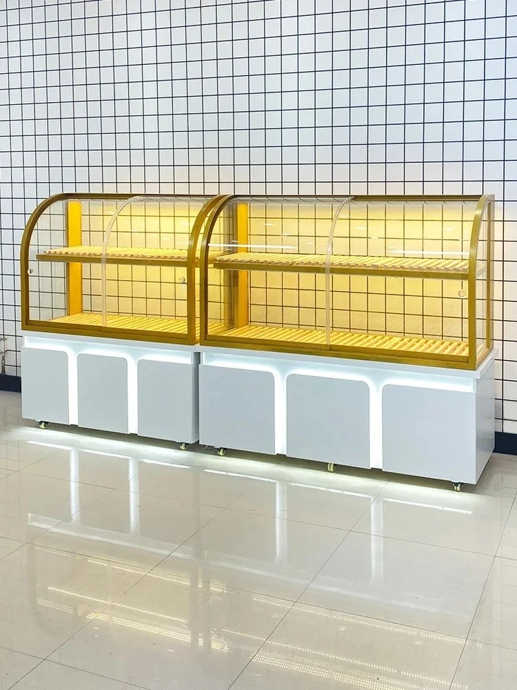 

Curved Bread Display Cabinets Wall Cabinet Baking Cake Shop Baking Cabinet Glass