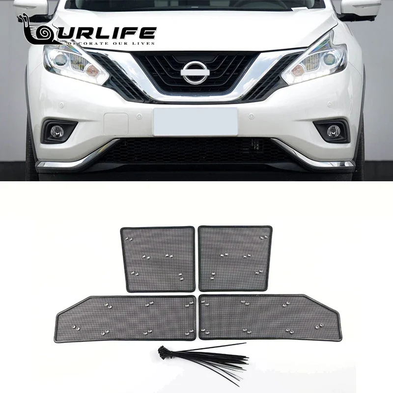 For Nissan Murano Z52 2015-2020 Car Accessories Steel Front Grille Insert Net Anti-insect Dust Rat Garbage Proof Inner Cover Net