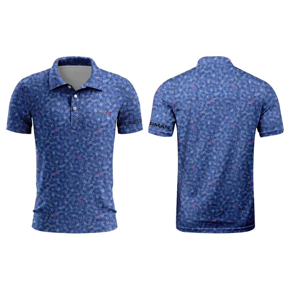 Men\'s golf shirt Leopard spot print men\'s golf button down shirt Casual Polo shirt men\'s summer quick dry breathable golf shirt