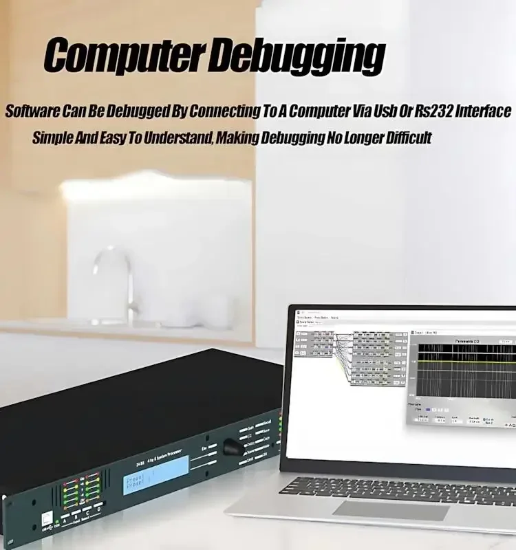 4.8SP  4 Inputs and 8 Outputs Digital Speaker Audio Processor Stage Performance Audio Effector for DriveRack