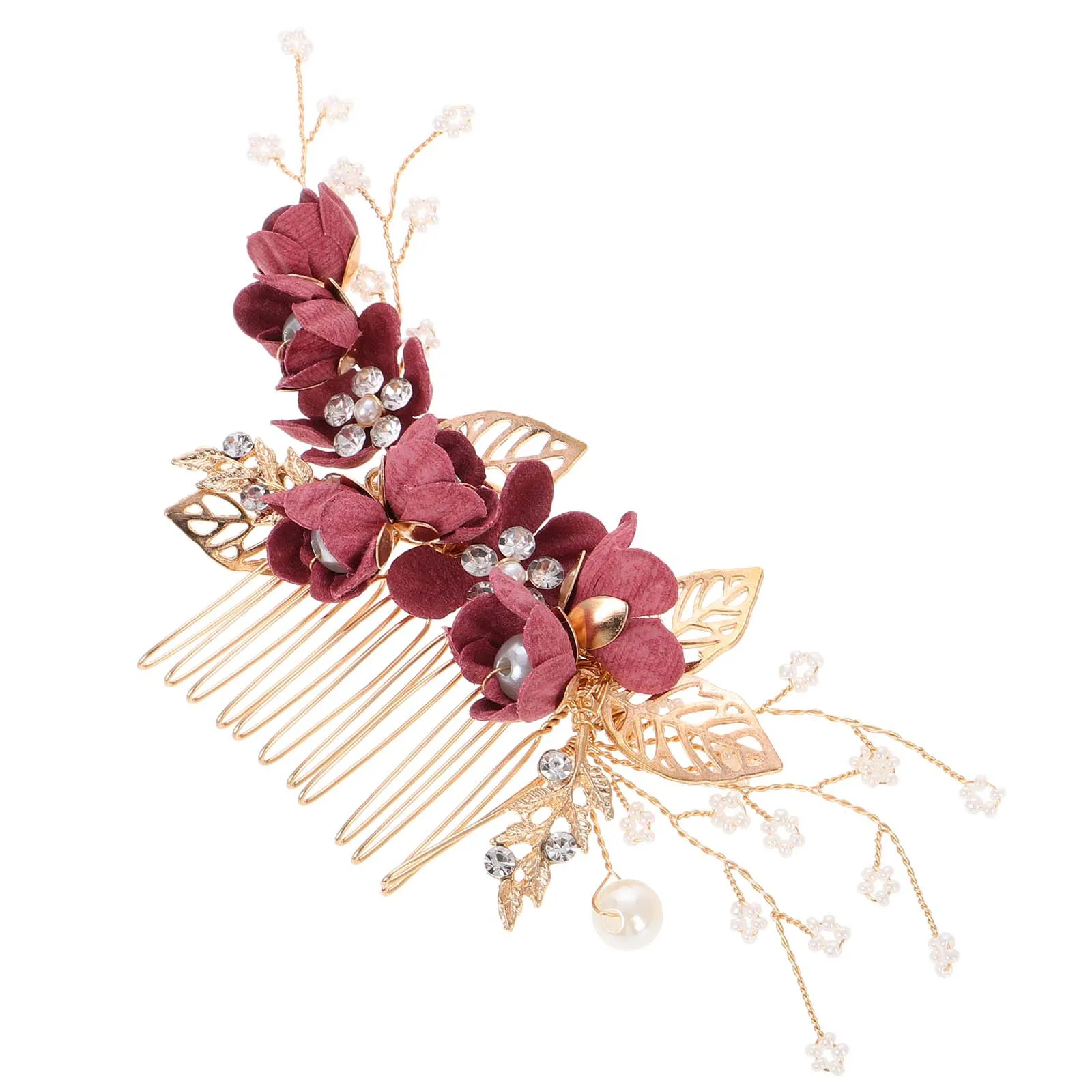 

Elegant Bridal Hair Comb Rhinestone Wedding Floral Headpiece Women Bridal Jewelry Hair Combs for Women Wedding Headpiece