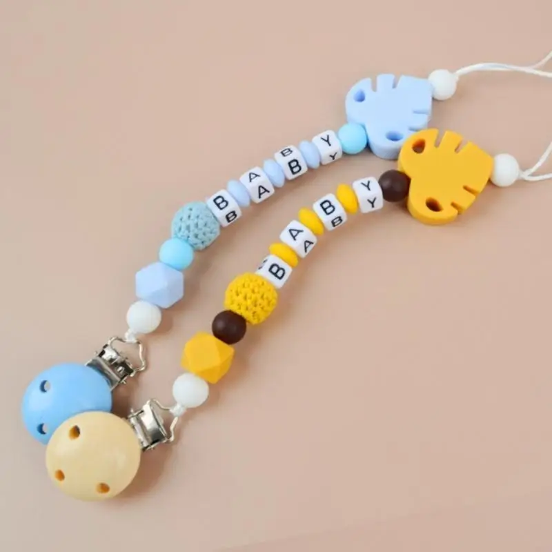 

A5YC Pacifier Chain Holders Dummy Chain Teething Clips Toddlers Teether Toy Anti-drop Soother Chain Pacifier Strap Clip