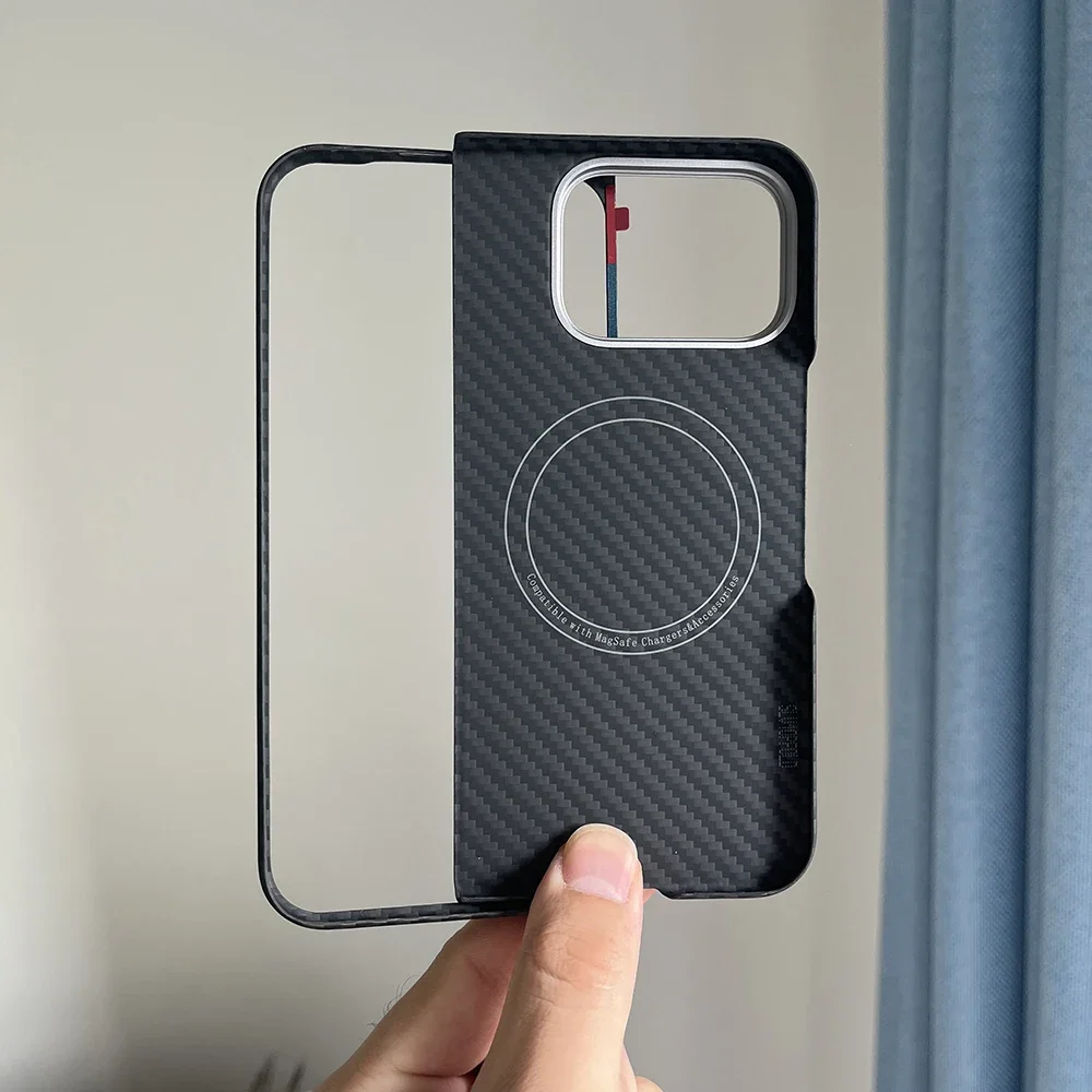 

Действительно чехол из углеродного волокна для Google Pixel 10 Pro Fold для Magsafe Магнитный ультратонкий легкий защитный арамидный чехол для телефона