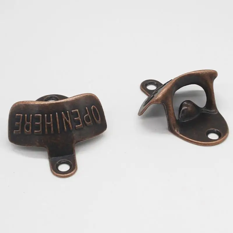 Premium Zinc Alloy Retro Wall Mounted Beer Bottle Opener Sturdy Non Deform for Bar Kitchen Birthday Gift Party Use