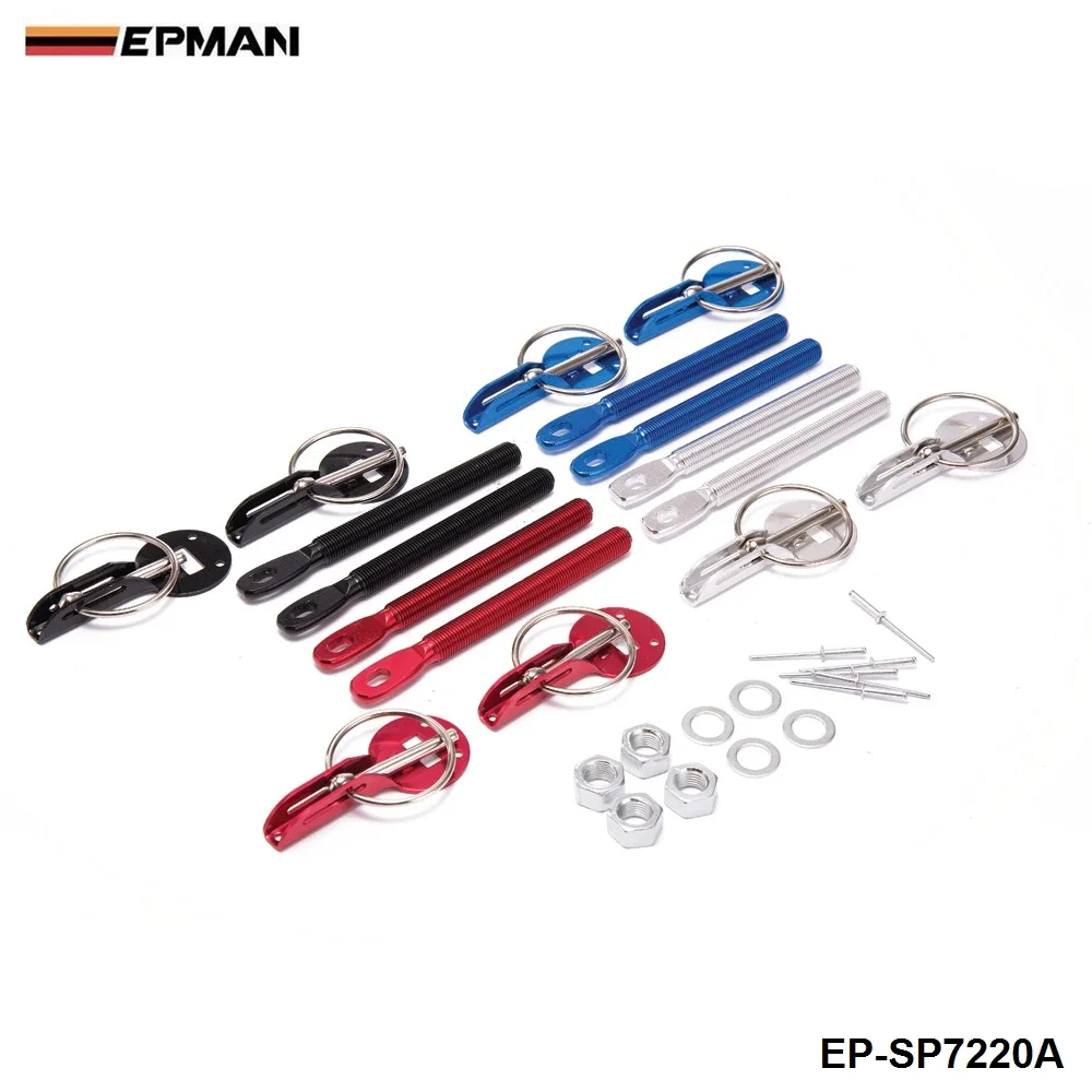 Racing Blue Hood Bonnet Pin Kit Aluminium For All Cars Lock Locking Sport New For Seat 2001-2006 EP-SP7220A-Blue