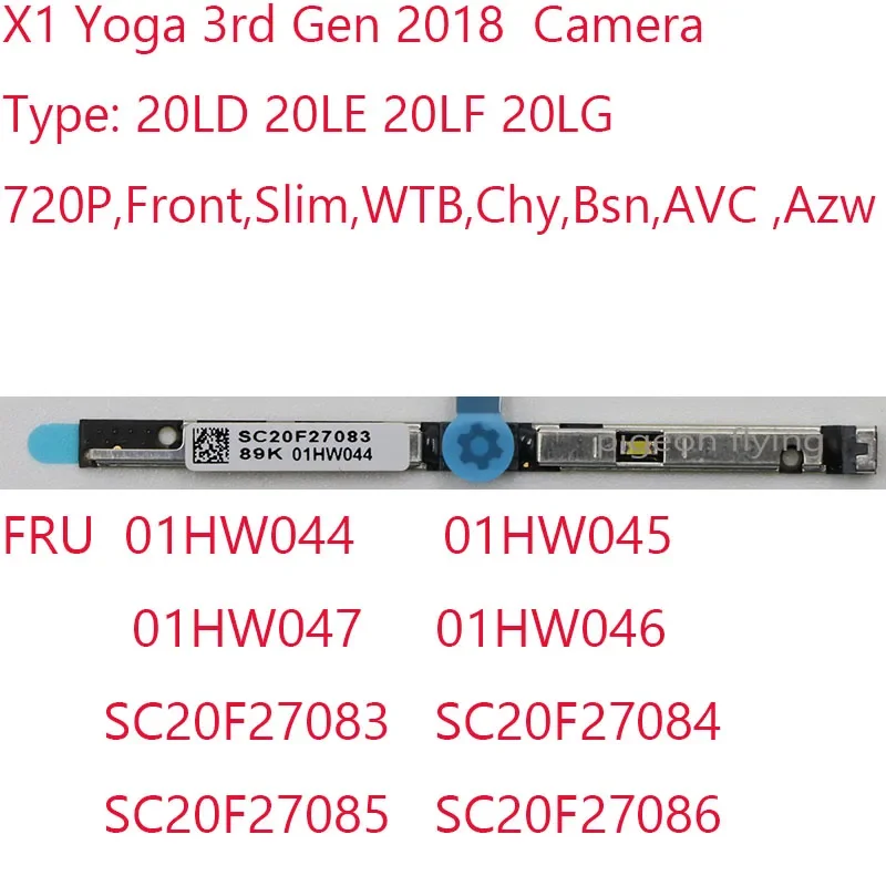 X1 Yoga Camera 01HW044 01HW045 01HW047 01HW046 SC20F27083 SC20F27084 SC20F27085 SC20F27086 For Thinkpad X1 Yoga 3rd Gen Laptop