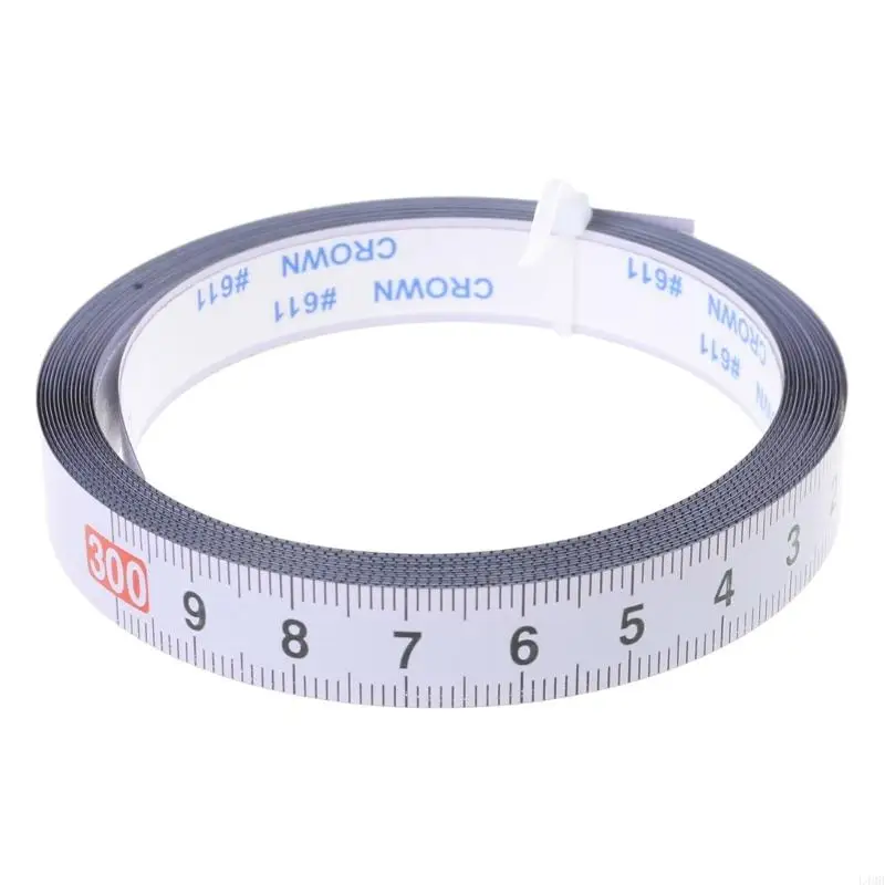 L4MB Misurare nastro con adesive, metallo autoadesivo misurazione del nastro adesivo a nastro Workbenches Ruler
