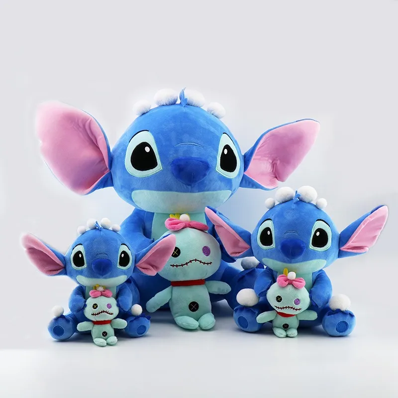 Disney peripheral summer interstellar baby Stitch plush toy Stitch holding small gold doll pillow creative holiday gift birthday