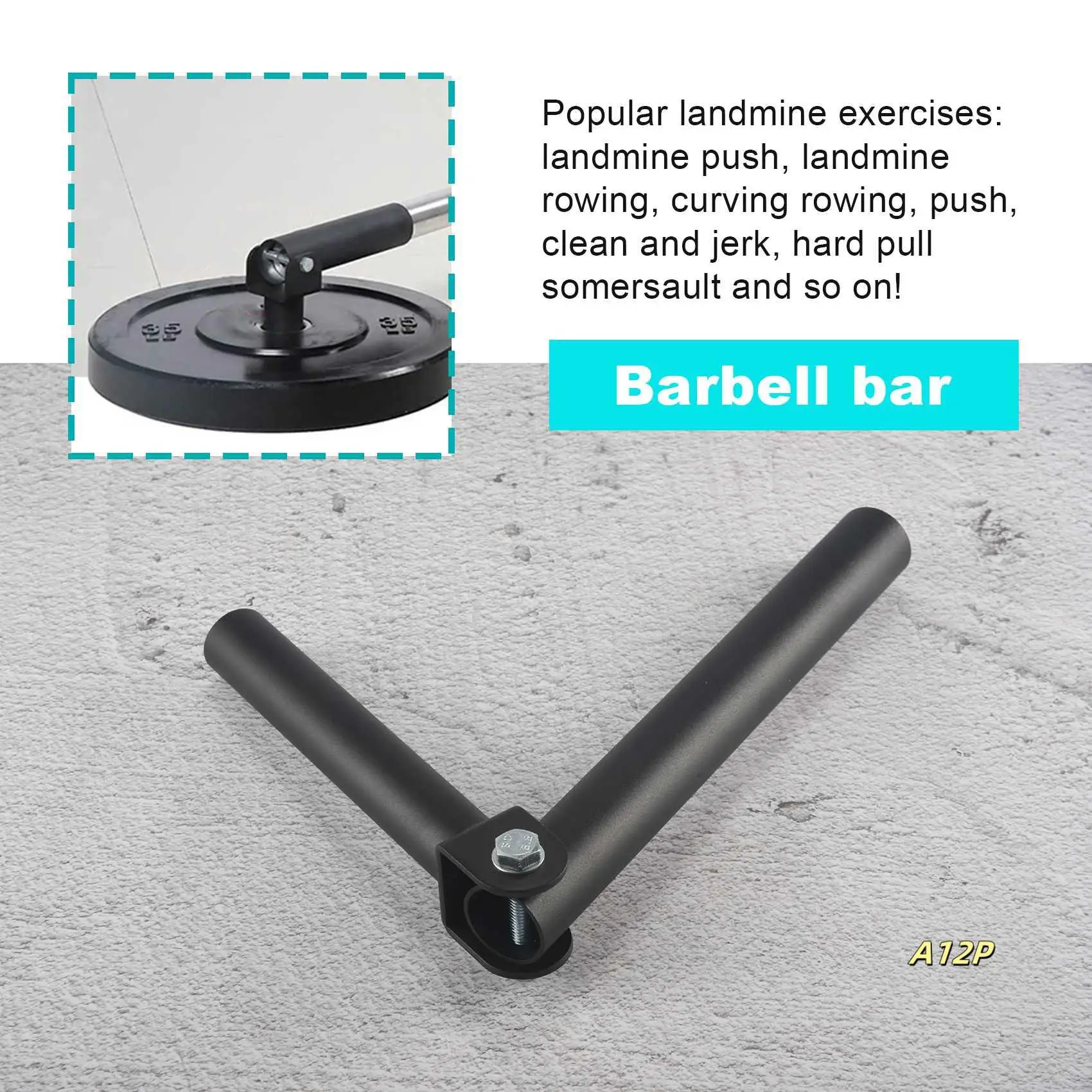 

T Bar Row Attachment For 1Inch Or 2Inch Barbell Bar Heavy-Duty Steel Back Muscle Training Gym Exercise Equipment