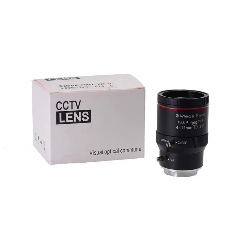 4-12Mm manual zoom manual aperture lens 3 million high definition distortion small C port, lens industrial lens