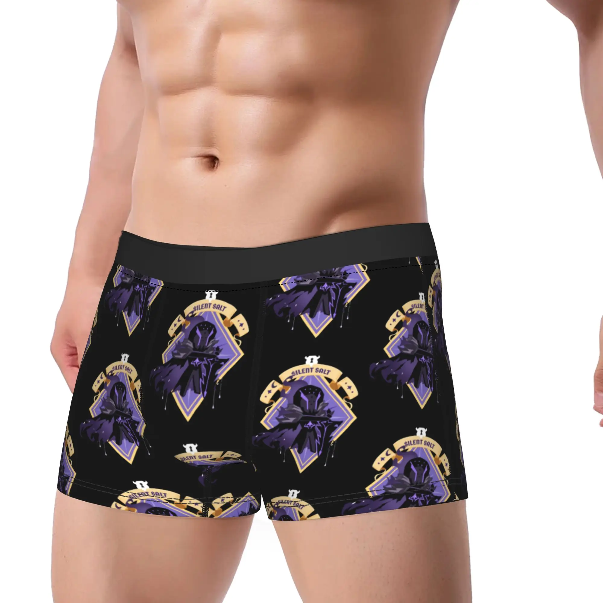 Men's Silent Salt Cookie Boxer Briefs Shorts Panties Breathable Underwear Cookie Run Kingdom Homme Novelty Plus Size Underpants