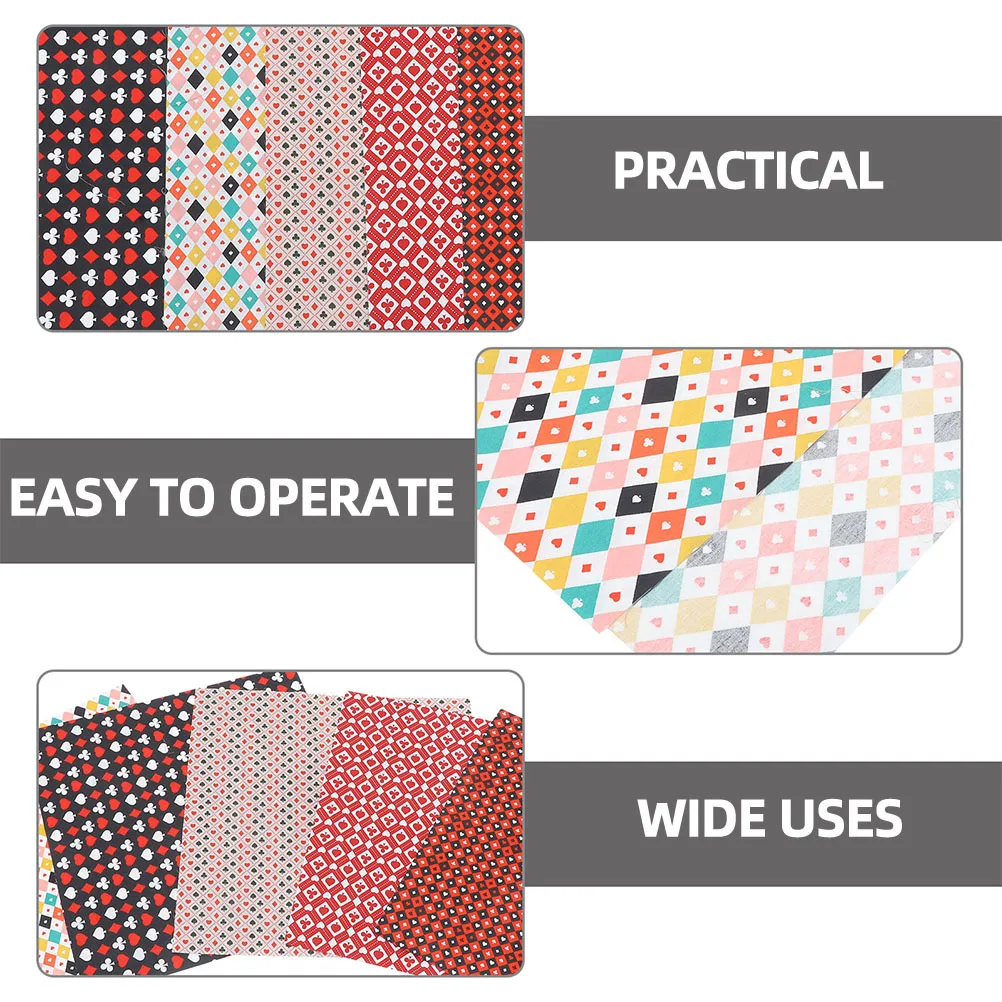 

10pcs Love Heart Fabric Sheet Cotton Diy Sewing Craft Material Decorative Quilting Cloth For Bag Making Hair Accessories