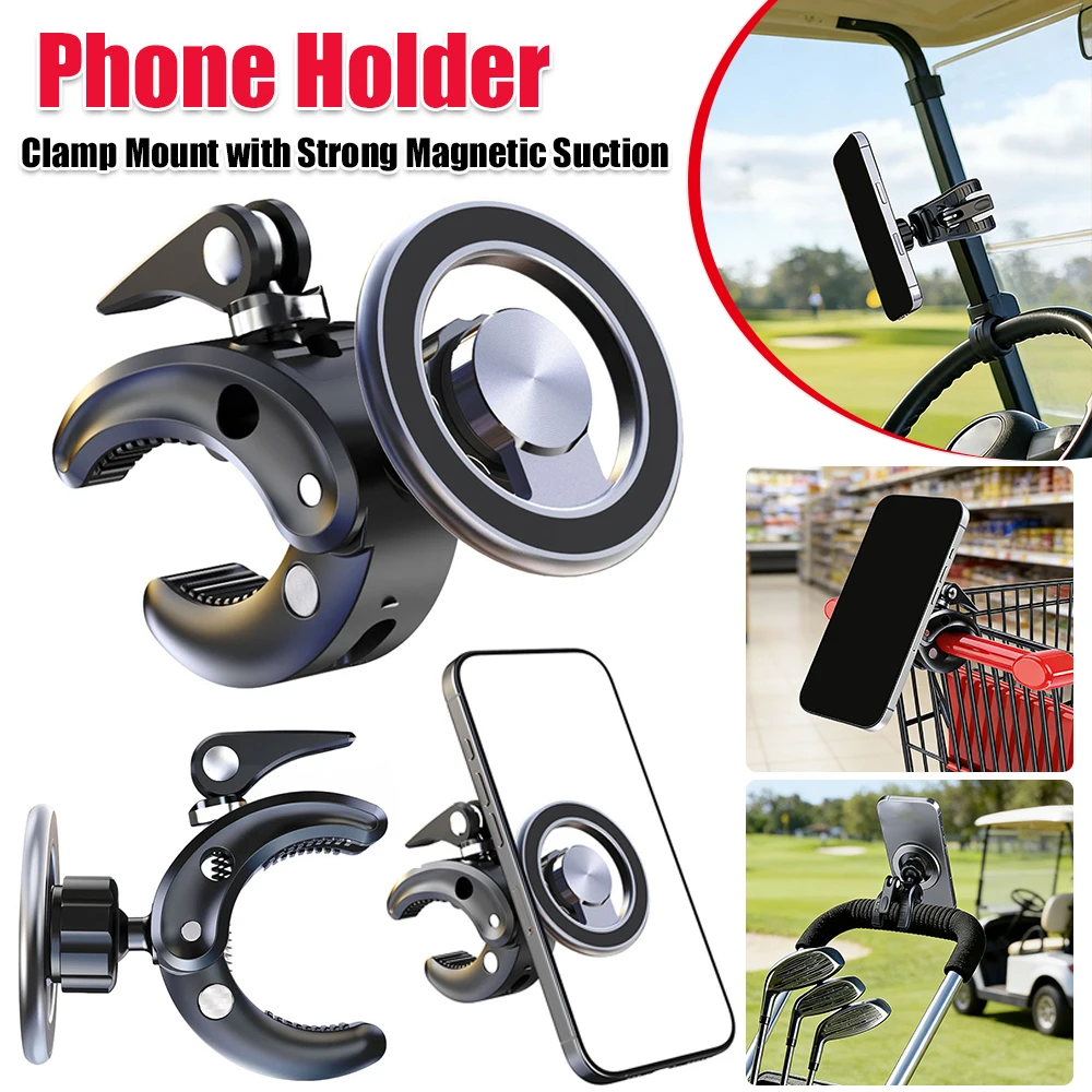 

Magnetic Bike Mount with Strong Magnetic Suction & 360 Degree Rotation Mobile Phone Bracket Fit for MagSafe 12-16 Series