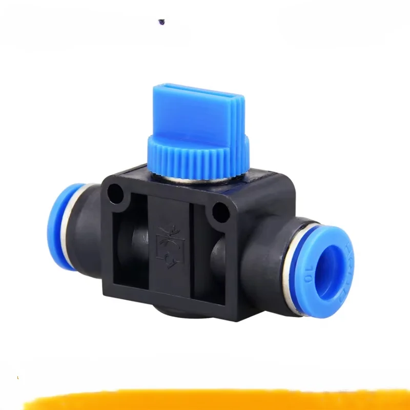 HVFF Pnuematic Fittings 4/6/8/10/12mm Air Tube Hose Connector 2 Way Push in Connector Valve Switch Joint Fitting Pneumatic Parts