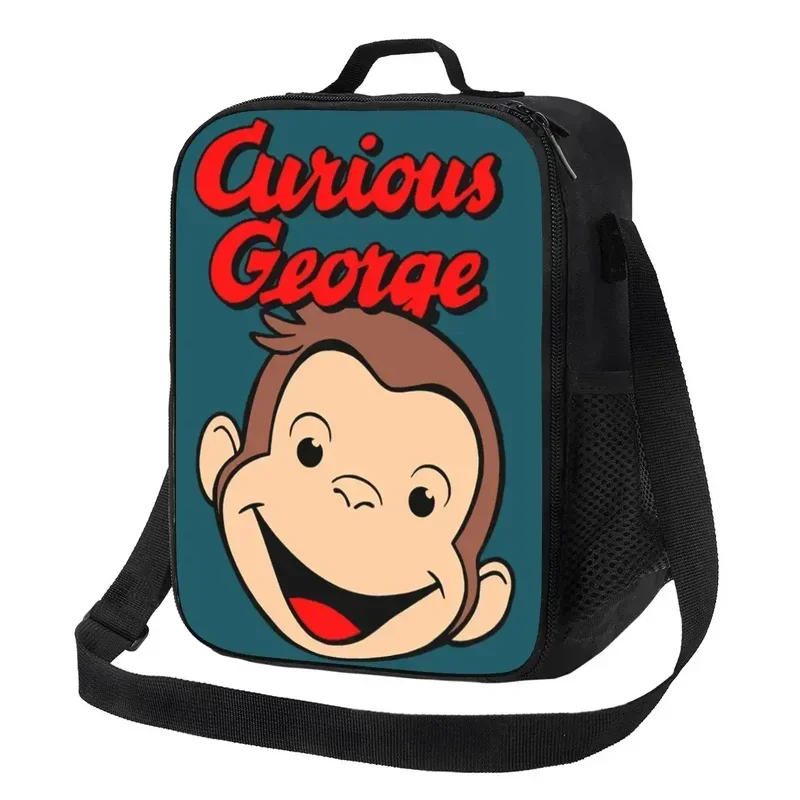 

Curious George Manga Insulated Lunch Bags for Women Resuable Cooler Thermal Food Bento Box Outdoor Camping Travel