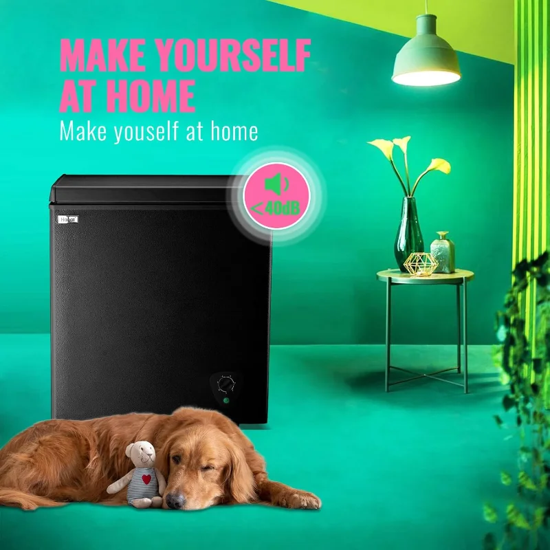 WANAI 5.0 입방 미터 냉동고, 상단 개방 도어 및 탈착식 보관 바구니 포함, 7단계 온도 조절