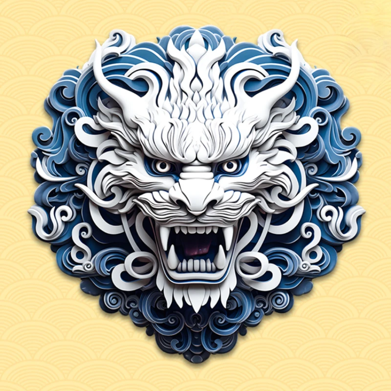 

1pc Chinese Style 3D Dragon Totem Motorcycle Stickers Side Fairings Helmet Vinyl Decals Car Window Door Waterproof Decoration