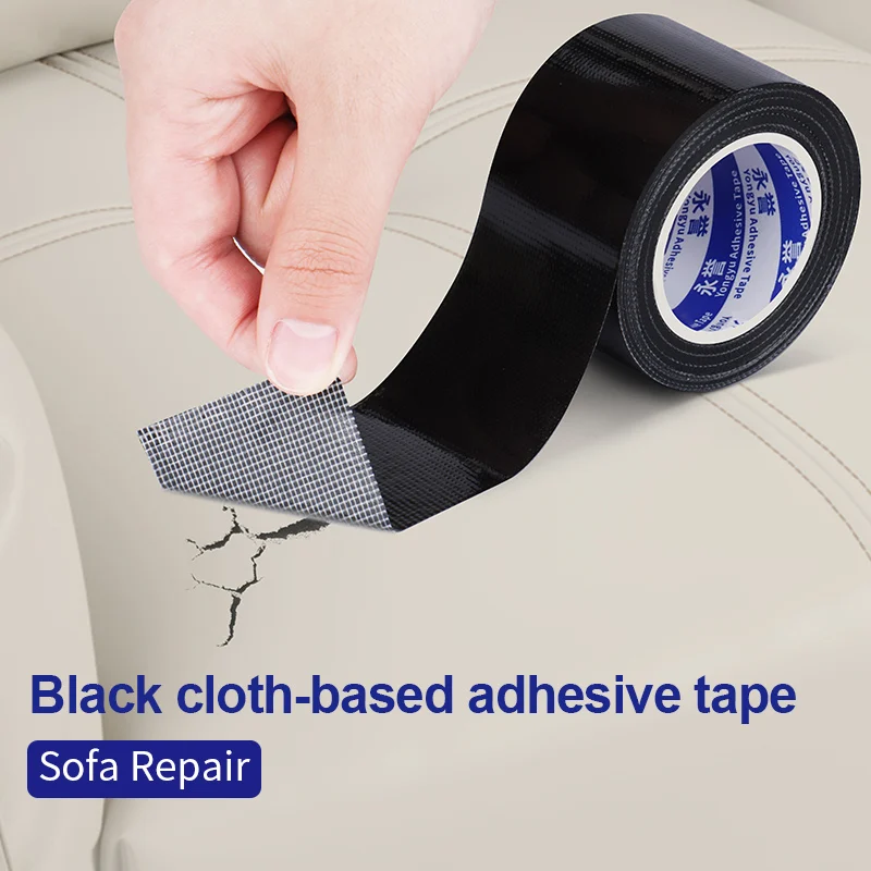 Black heavy-duty pipeline tape is sturdy and flexible, suitable for all-weather manual tear repair, industrial, and professional