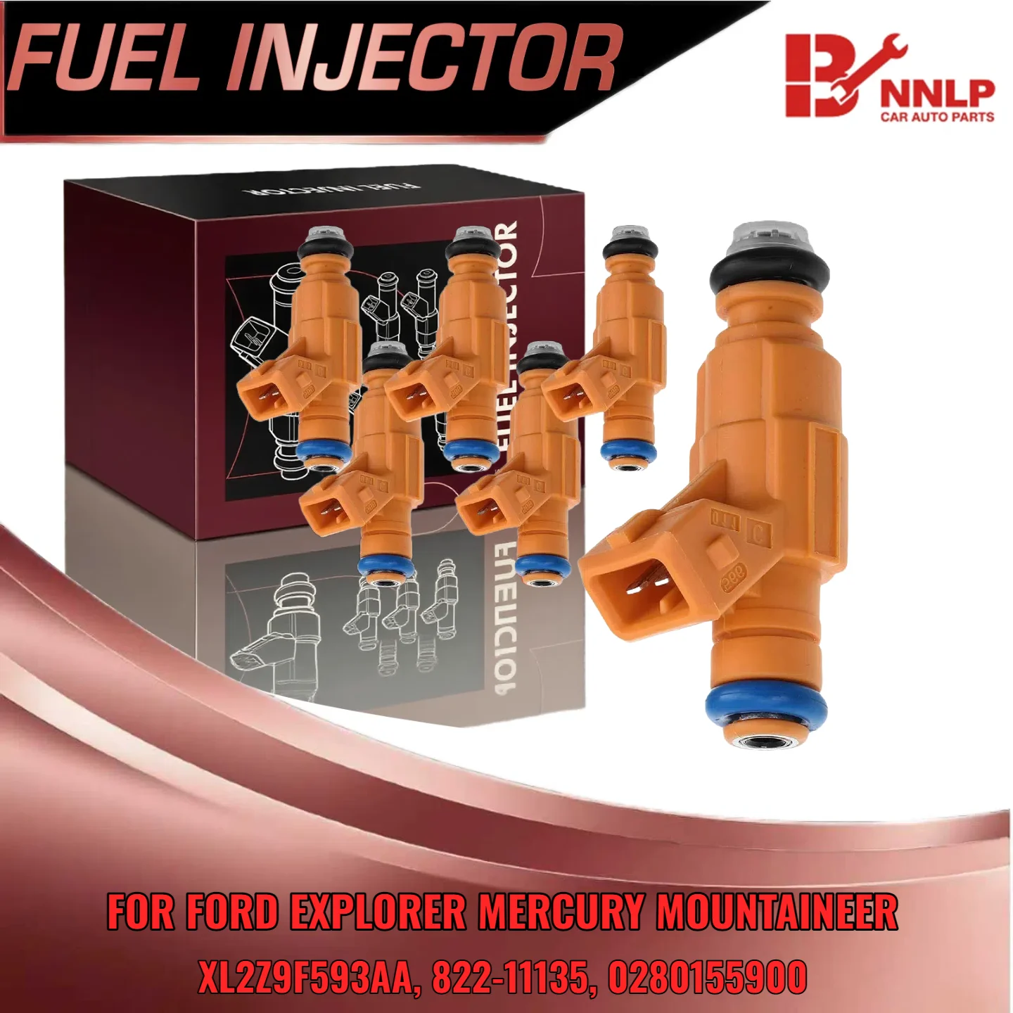 

Для Ford Explorer для Mercury Mountaineer 1999-2001 4.0L V6 набор топливных форсунок из 6 шт. XL2Z9F593AA 0280155900