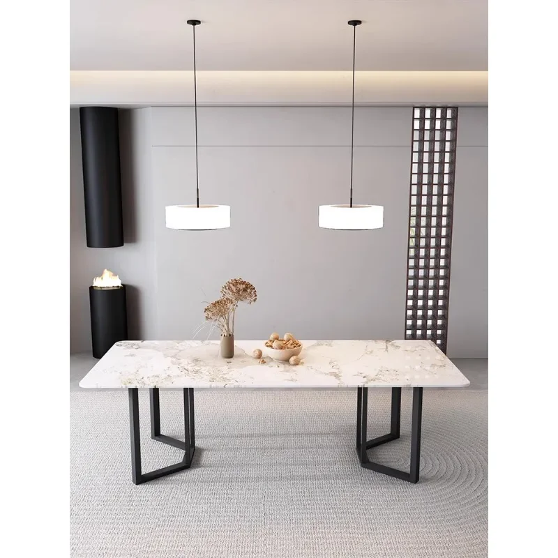 Nordic light luxury stainless steel  bracket marble rock slab table feet custom metal carbon steel table