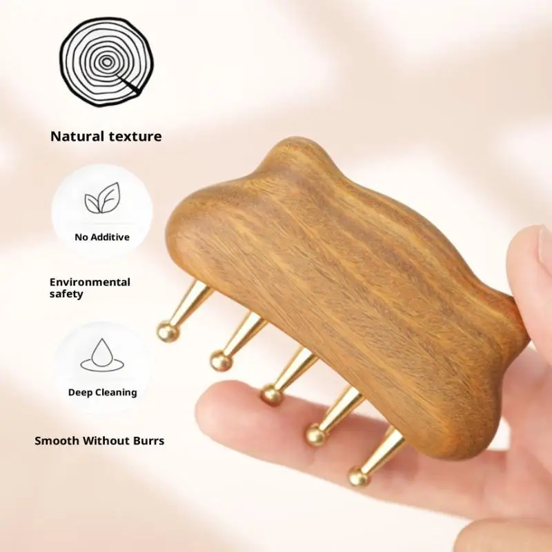 المحمولة النحاس غوا شا أداة تدليك رئيس الرقبة الساق الجسم ميريديان مدلك اللمفاوي العضلات الإغاثة الألم تدليك الأنسجة العميقة #5