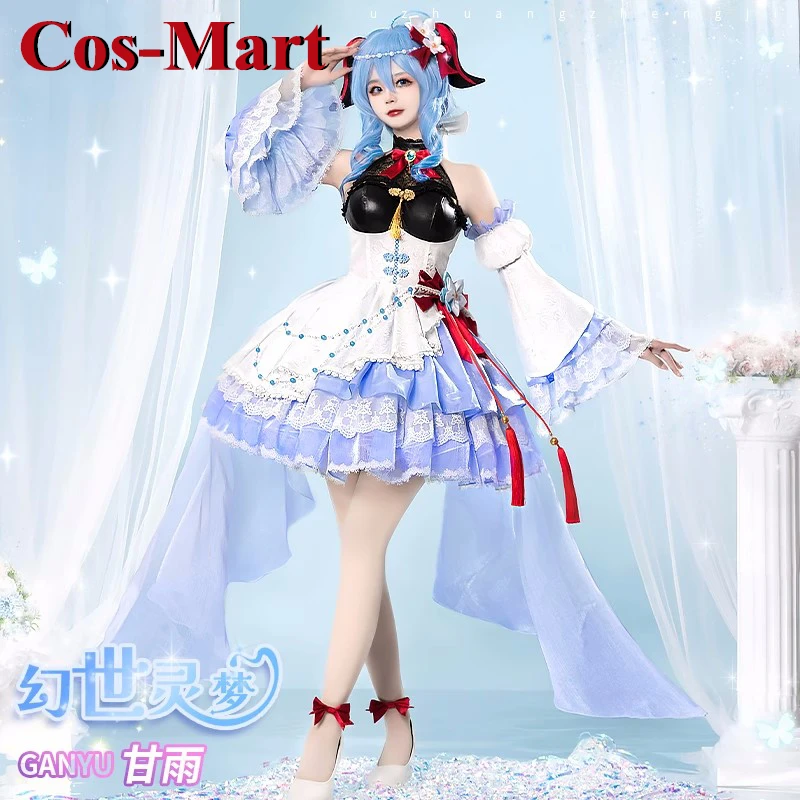 Cos-Mart Game Genshin Impact Ganyu Cosplay Costume Elegant Gorgeous Formal Dress Activity Party Role Play Clothing