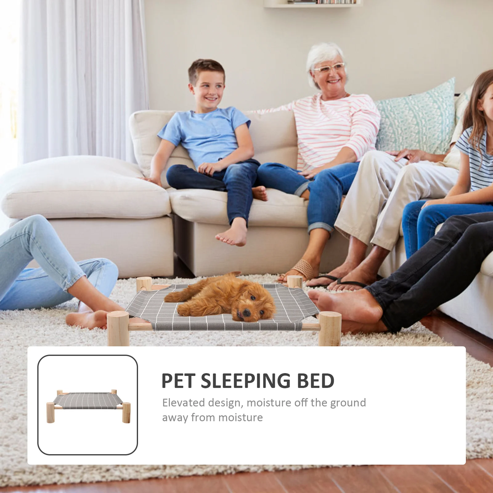 

Premium Detachable Pet Sleeping Hammock Bed Elevated Washable Comfortable Portable Bed for Small Pets Cats Dogs