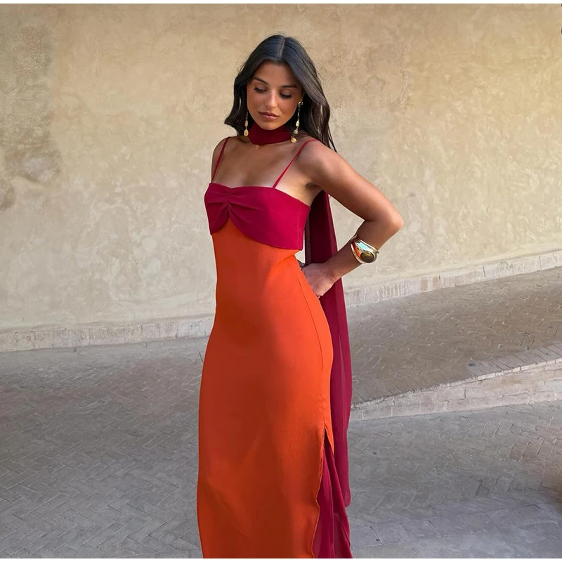Damen Weißes Satin-Trägerkleid mit Strumpfhaltern, Spaghetti-Trägern, figurbetontem Minikleid und Strümpfen – Y2K Party Club Streetwear Damenmode-Kleid – Detail 8