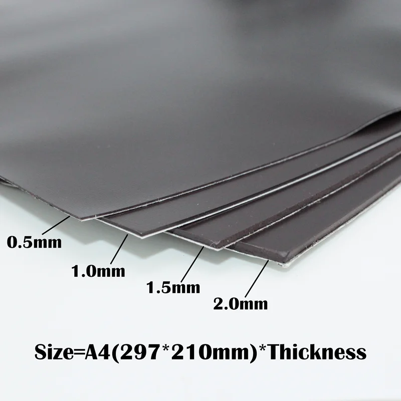 A4 Fridge Magnetic Sheet Flexible Self Adhesive Rubber Sticky White Magnet Sheet Mat for Photo and Picture Craft Cutting 0.5/1.0