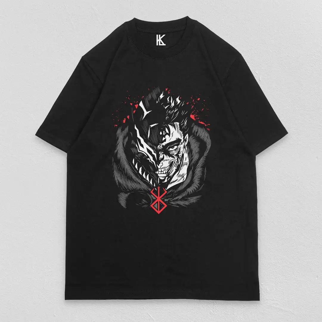

Guts Berserk T-Shirt Guts Shirt Anime Tee Manga Japanese Aesthetic Unisex T-Shirt Cotton