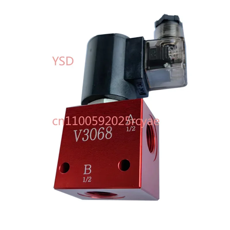 Hydraulic Solenoid Valve V3068 - One-Way Check, Pressure-Retaining Ball Valve, 24V, For Battery Pressure Relief & Lift Manifold