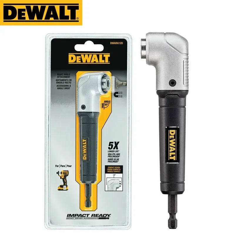 

DEWALT DWARA120 RIGHT ANGLE ATTACHMENT 1/4" 10X Magnetism IMPACT READY Electrician Drive Bit Tool Accessories Black