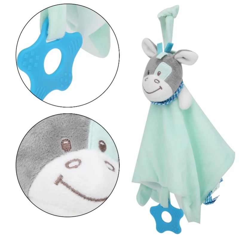 Cobertor de segurança do bebê mordedor infantil cobertores calmantes pelúcia animal consolador brinquedos # 3 # 1