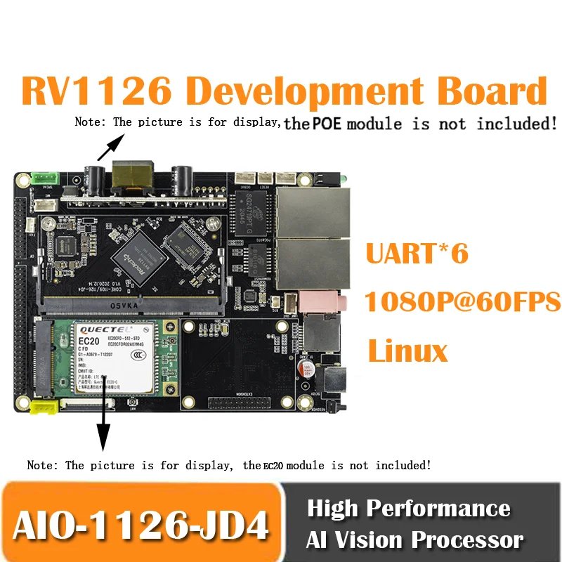 

Core-1126-JD4 High-Performance AI Vision Core Board, RV1126 Mini PC; Mini Computer; Desktop Computer, 1GB DDR 8GB eMMC