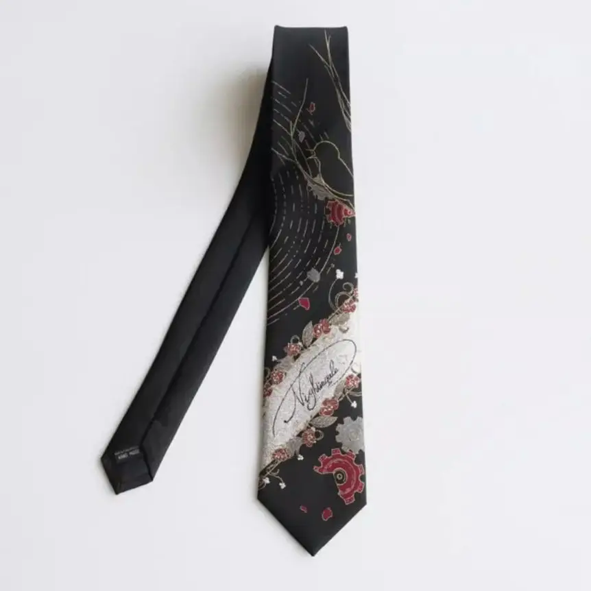 

High Quality Men Women Fashion Designer Vintage Black Jacquard Ties For Shirt Boy Girls Performance Necktie Tie TB445