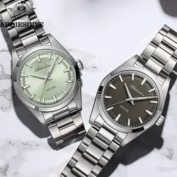 ADDIESDIVE Luxury Couple Watch Fashion 36mm Green/Grey/White Quartz Wristwatches Stainless Steel Waterproof Lover's Watches Set