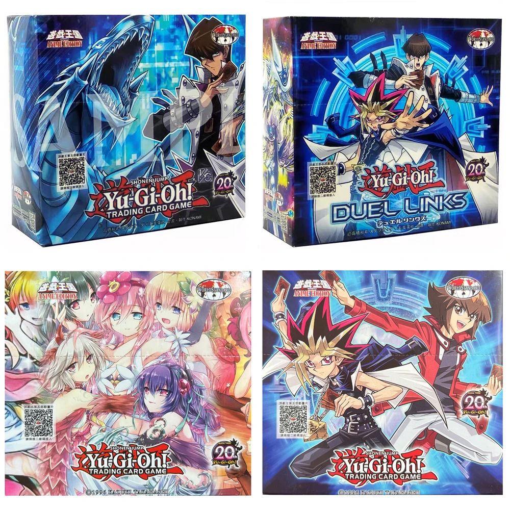 240Pcs Yu-Gi-Oh Anime Cards Blue Eyes Dark Magician Exodia Obelisk Slifer Ra Yugioh Blind box card package Kids Christmas Gift