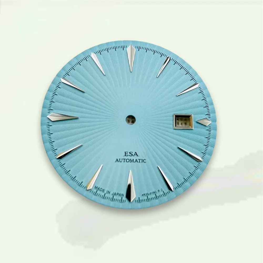 Watch modification 35mm S Dial Cocktail Dial Fit NH35/NH36 Movement High-Quality Vertical Grain Dial Watch Accessories tool