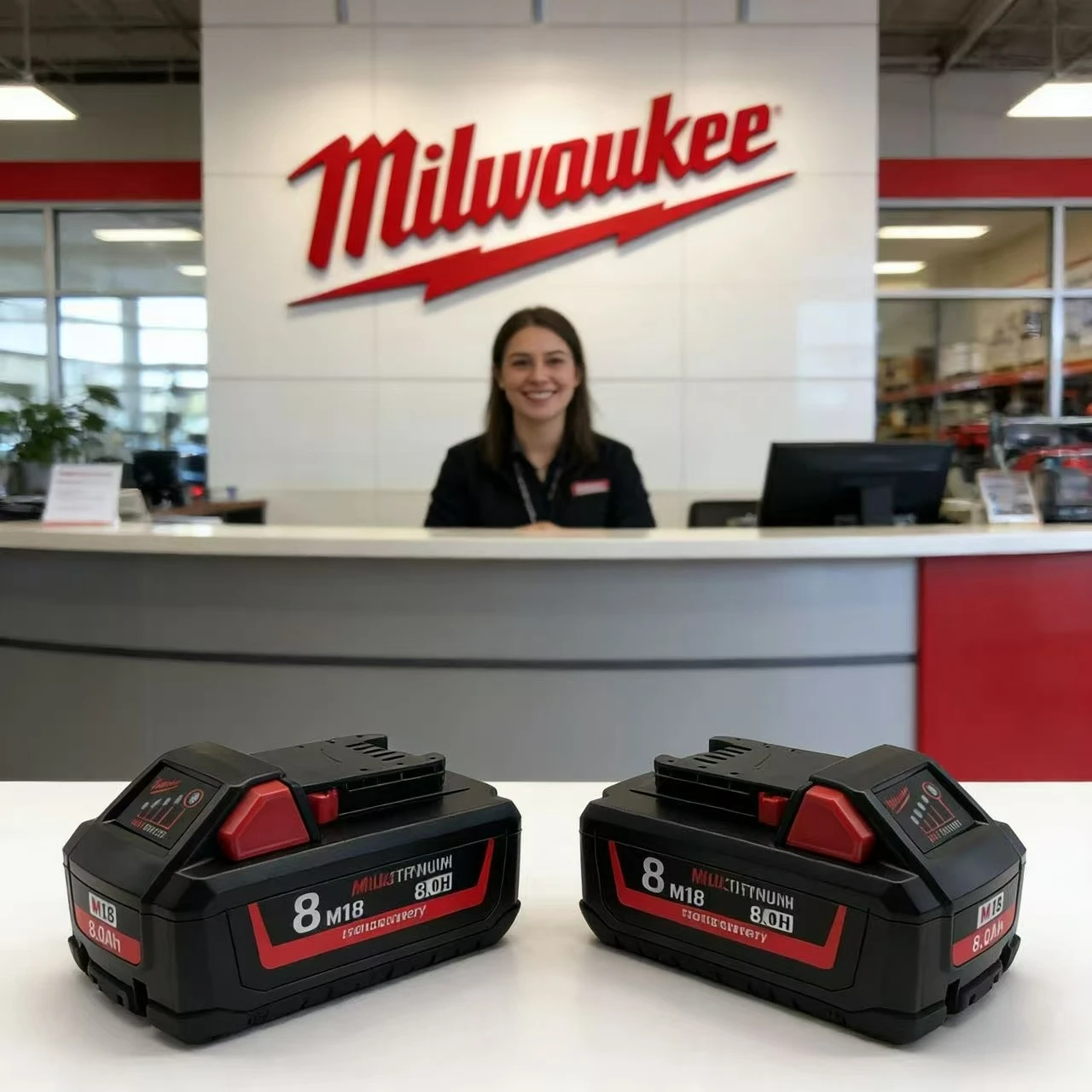 

speciality stores Milwaukee Power Tool Battery 5Ah 6Ah 8Ah 12Ah Rechargeable Lithium Battery with Overcharge Protection Reliable