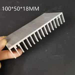 Bantalan Pendingin Heatsink Aluminium Panas untuk Pendingin Radiator Pendingin Chip IC LED Daya Tinggi untuk Lampu COB LED 100*18 * L50MM 10 radiator pendingin penjualan terbaik - №