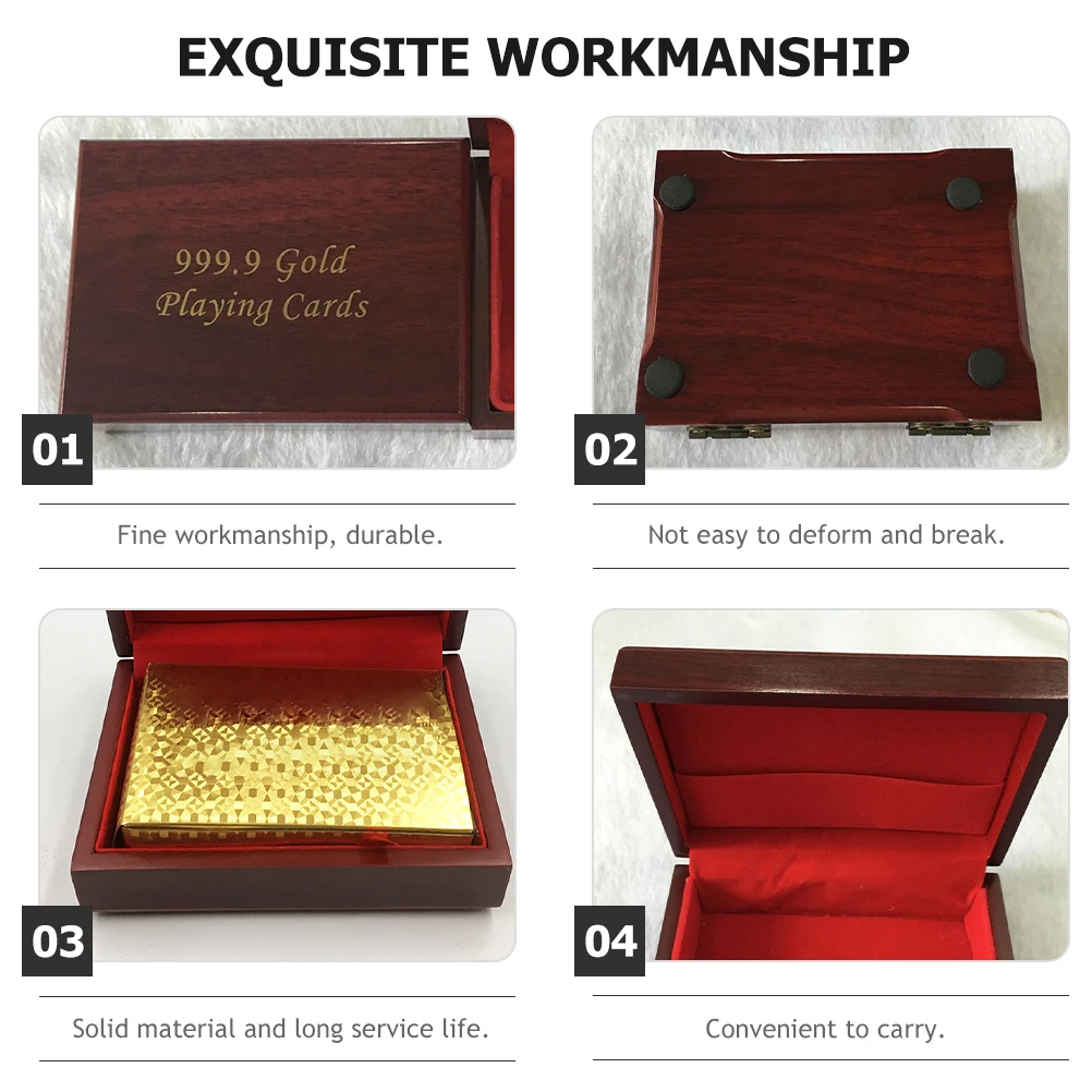 

2pcs Wooden Storage Box For Jewelry Playing Cards Coins Tea Poker Case Organizer Container With Lid Rectangular Reliable Trinket
