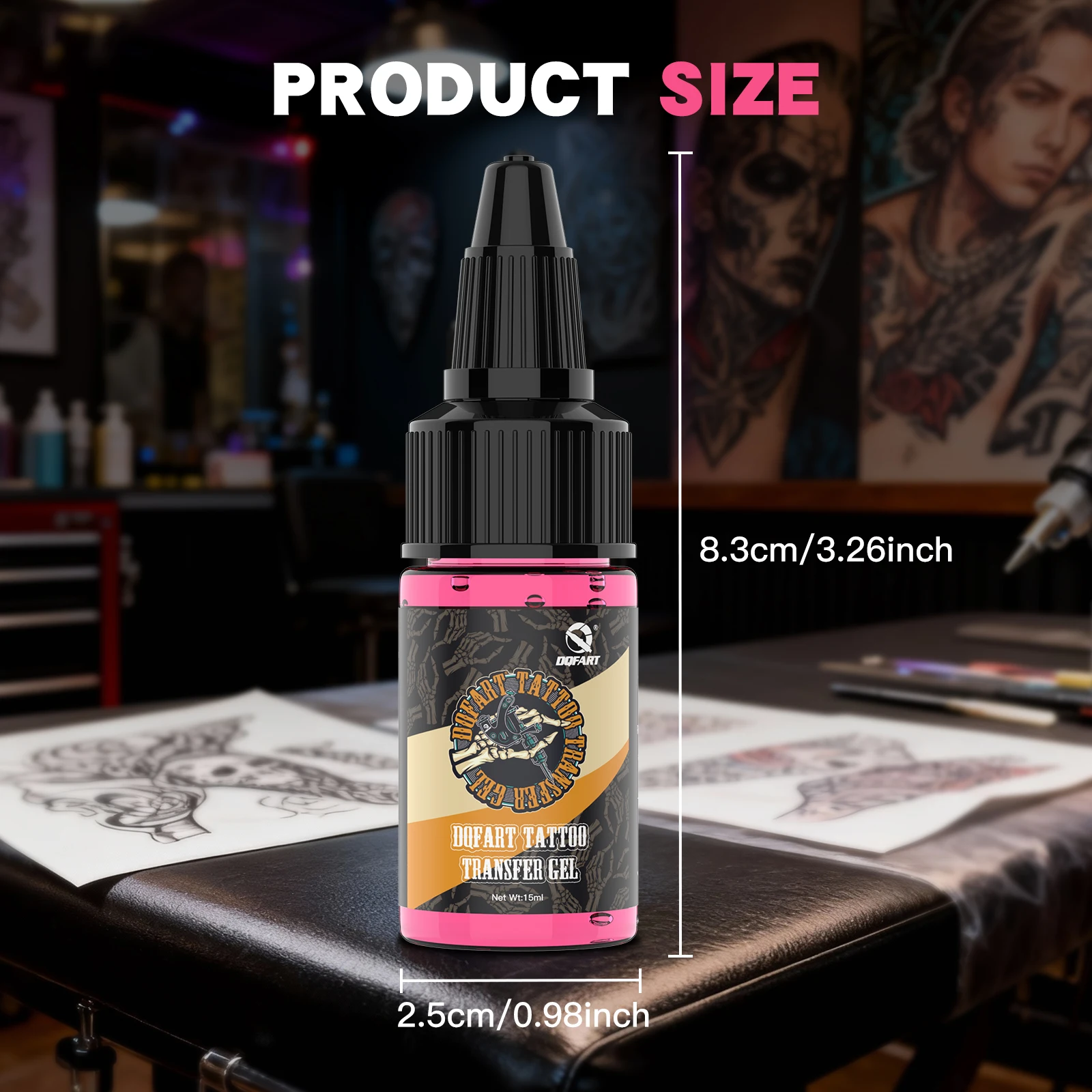 DQFART High Quality 15ML Tattoo Transfer Gel Tattoo Stencils Gel Large Capacity Fast Transfer Gel Not Easy To Erase