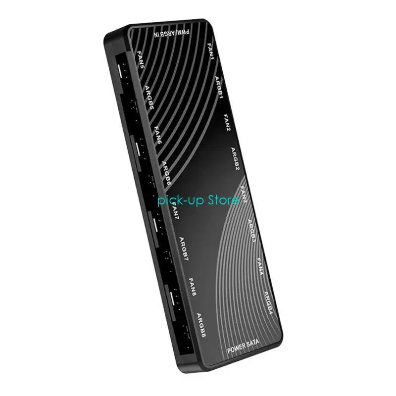 Q5WA 공간 절약 팬 허브 8 Argb 포트, 8 PWM 포트 스플리터, 냉각 최적화