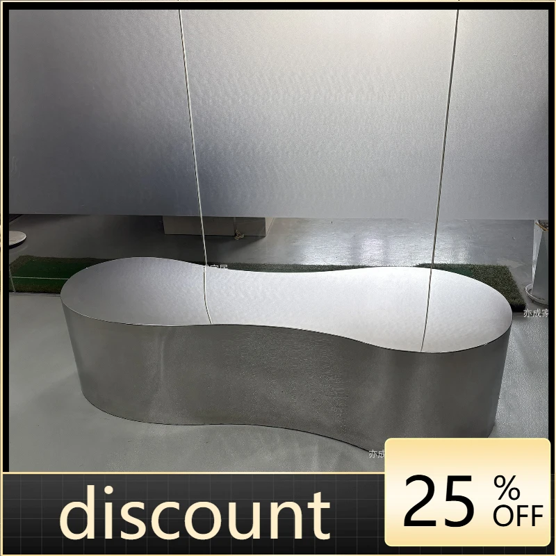 

LTT stainless steel mirror color light luxury living room tea table irregular minimalist creative special-shaped coffee table