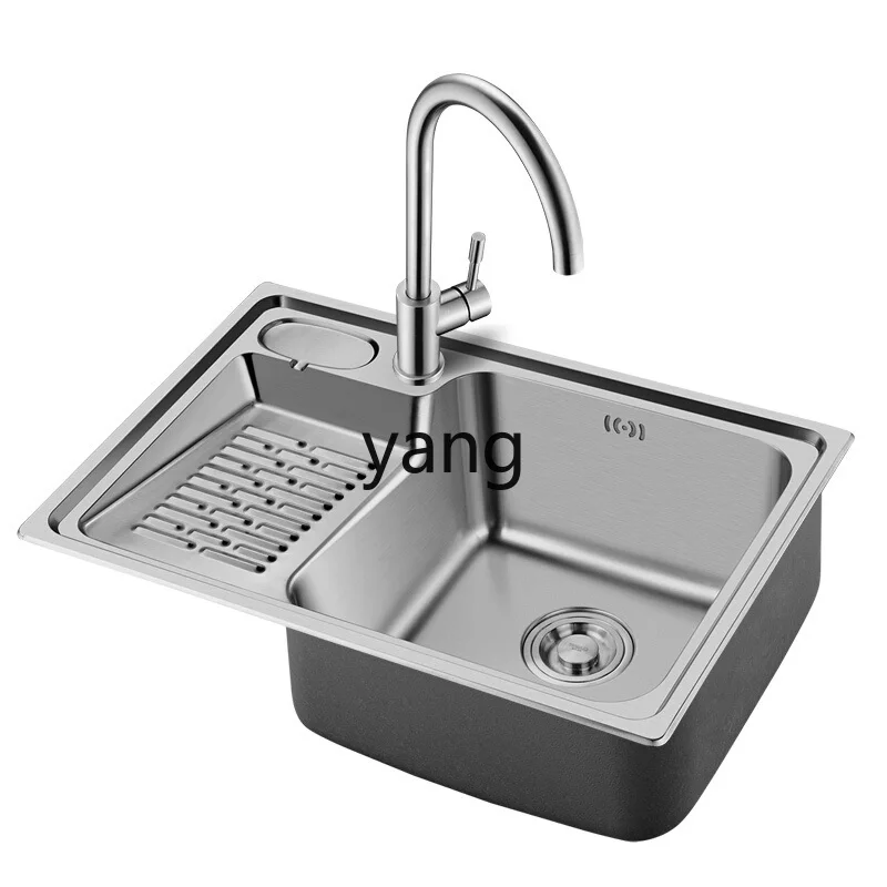 LH  balcony laundry sink kitchen single sink with rubbing plate thickened 304 stainless steel sink