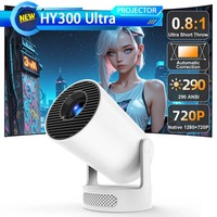 HY300 Ultra Projector 290ANSI 4K 720P 1+8GB Allwinner H713 Android 11 Wifi 6 with LED Module and Automatic Keystone Correction