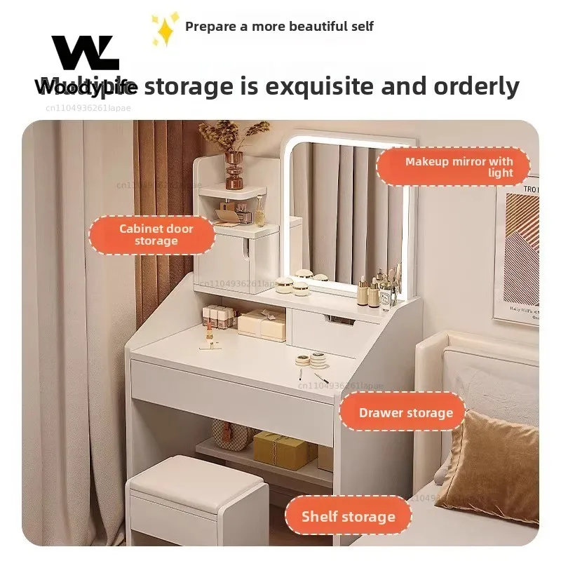 Dresser household bedroom with mirror makeup table small apartment storage makeup table