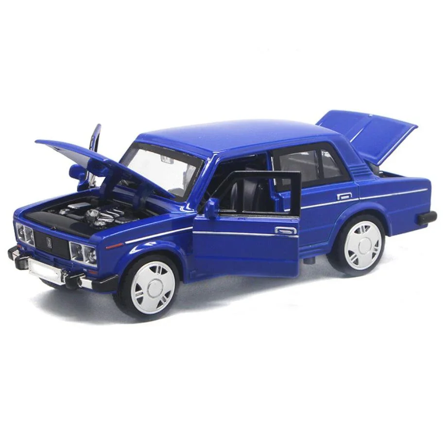 1:32 Mix Colors High Simulation LADA Alloy Car Model Russian Diecast Vintage Metal Car Castings Collection Model Toys V035